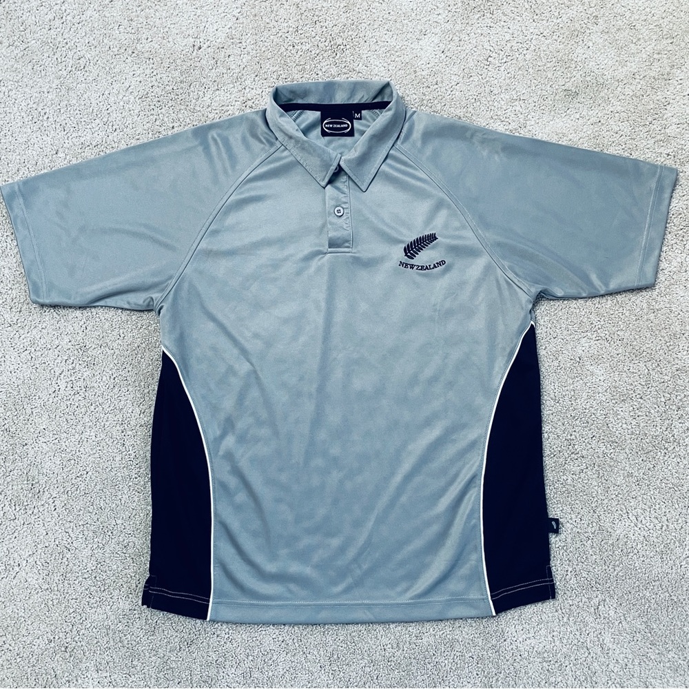 New Zealand Performance Sports Rugby Polo Shirt Quick-Dry Mens Size Medium M